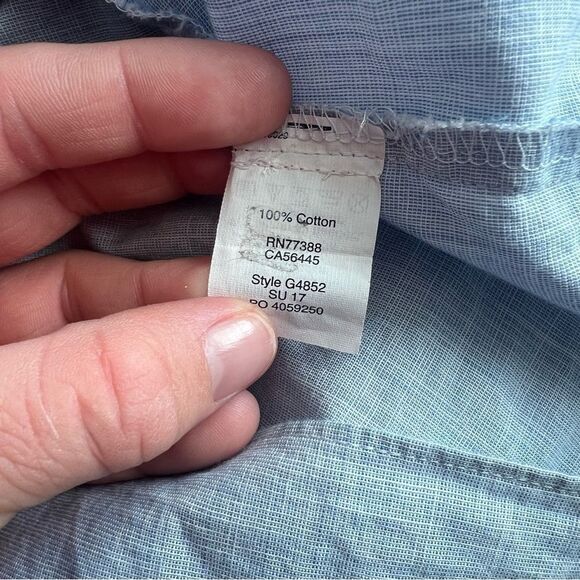 Madewell Sundrift Blue Lightweight Ruffle Sleeve Top - Picture 11 of 11